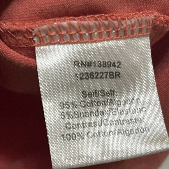 On Twelfth Women's Salmon T Shirt, Lace Sleeves, XL - Picture 3 of 6